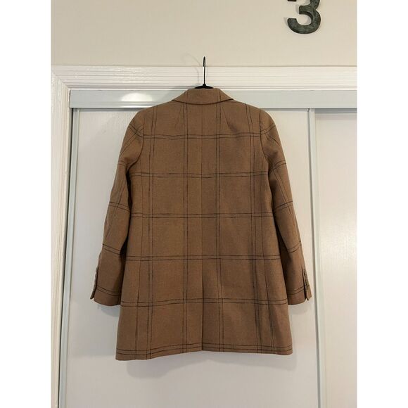 Madewell Larsen Blazer in Windowpane Camel - Picture 6 of 8